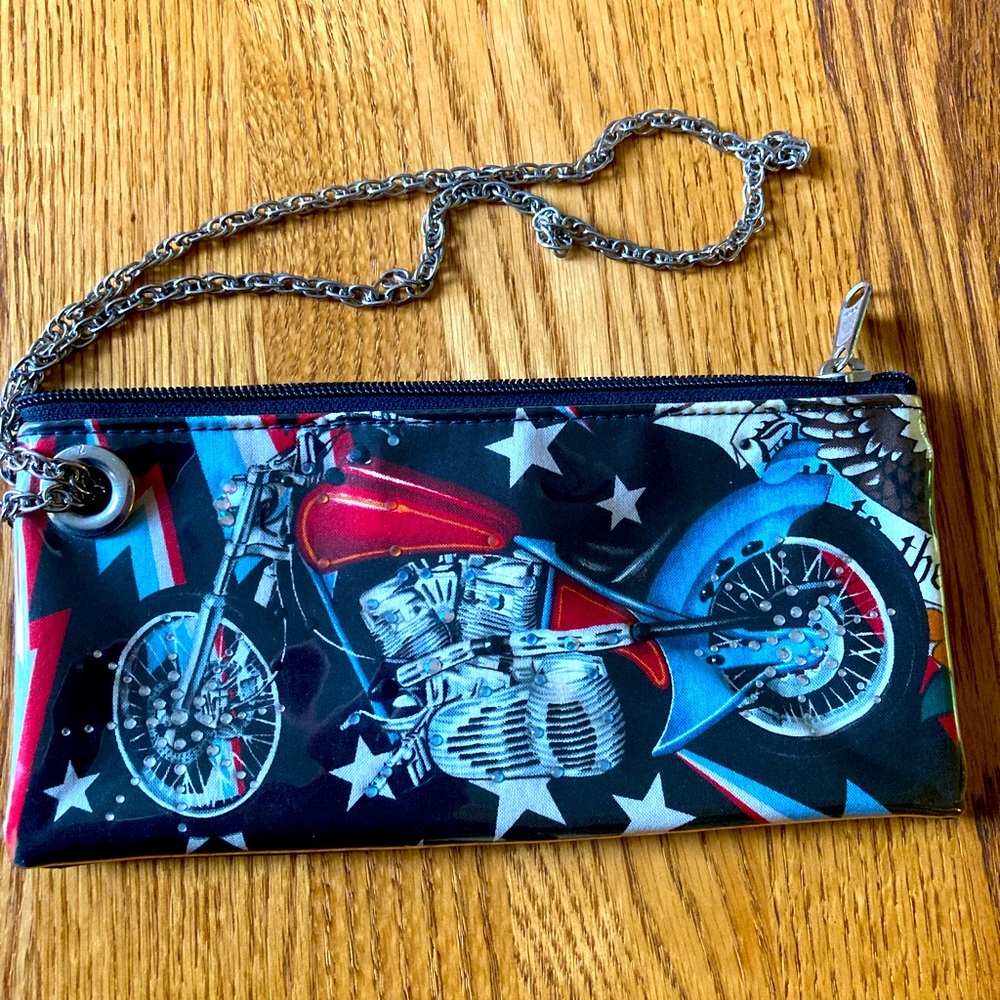 M. Andonia Motorcycle Wristlet Purse